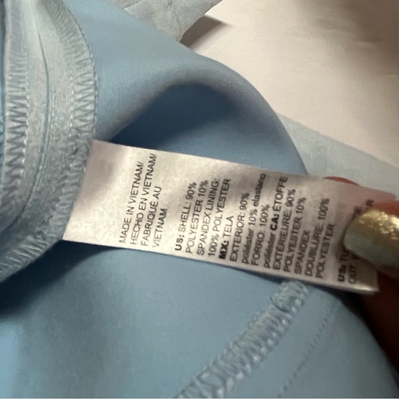 White House Black Market Faux-Suede Drape Front Jacket, Baby Blue, Smal - Picture 10 of 10